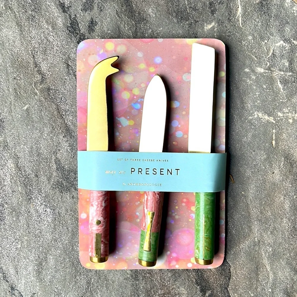 Anthropologie Bergen Cheese Knives, Set of 3